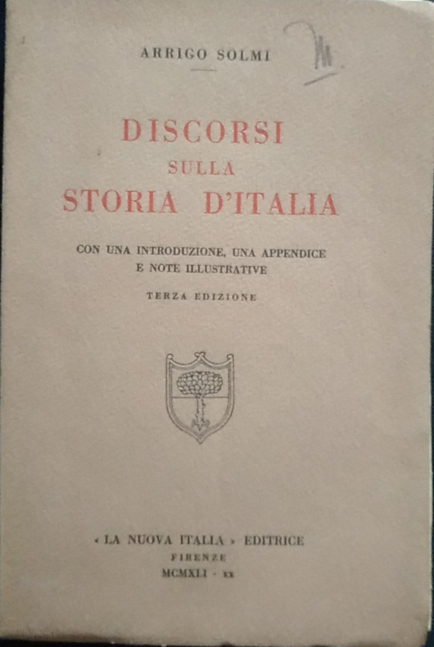 Discorsi sulla storia d'Italia - copertina