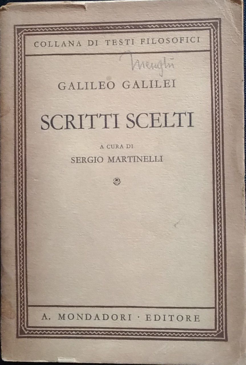Scritti scelti - copertina
