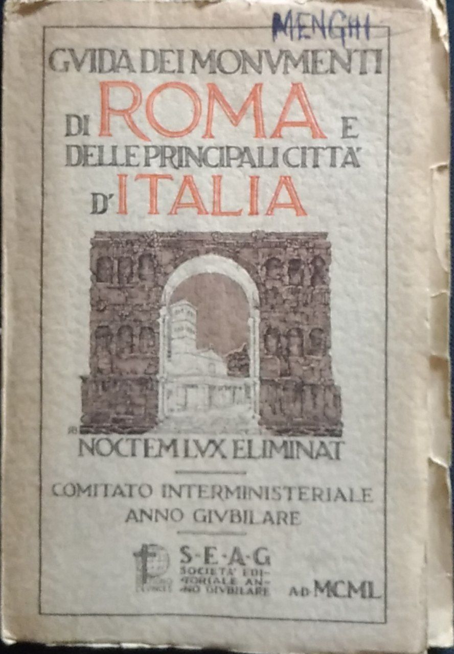 Guida dei monumenti di Roma e delle principali città italiane - copertina