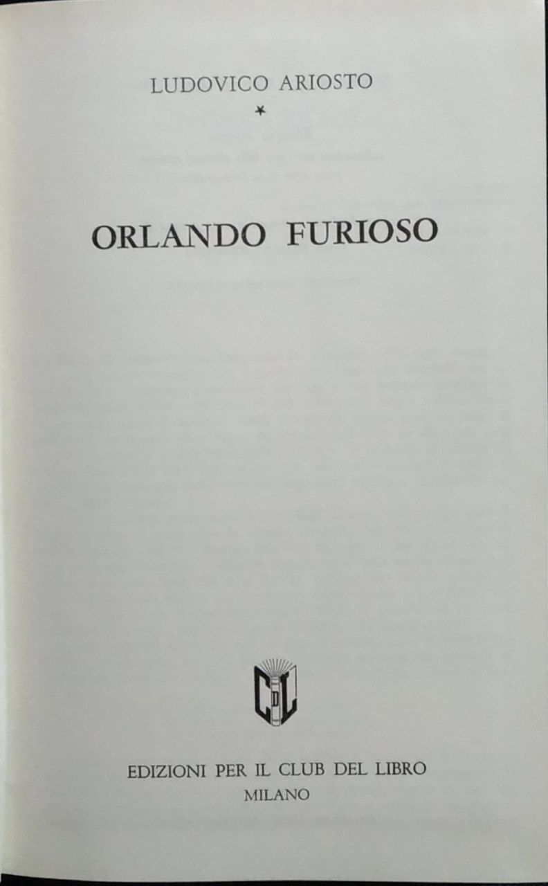 Orlando Furioso - copertina