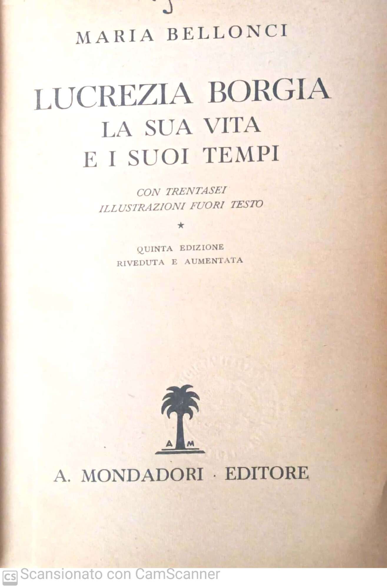 Lucrezia Borgia la sua vita e i suoi tempi - copertina