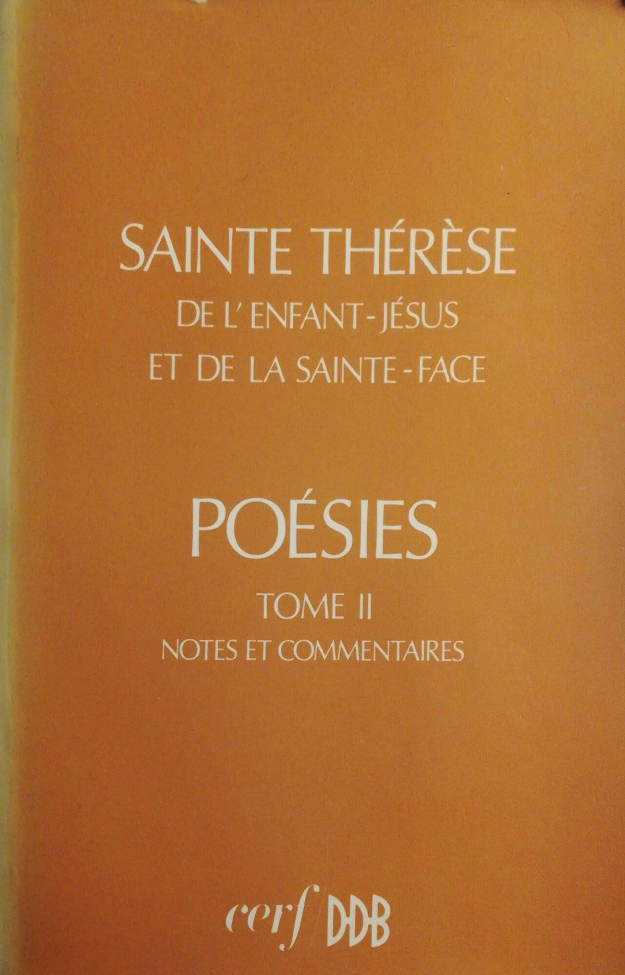 Poésies tome 2, Notes et commentaires : Sainte Thérèse de l'Enfant-Jésus et de la Sainte Face - copertina