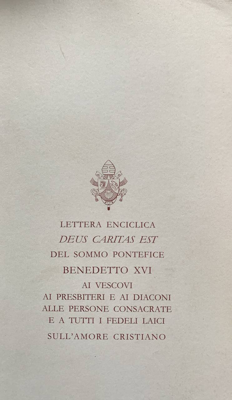 Lettera enciclica "Deus caritas est" - copertina