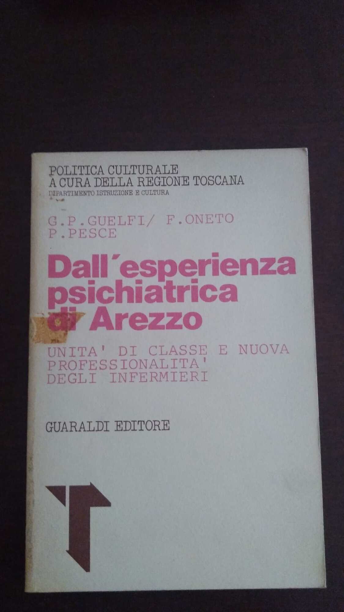 Dall'esperienza psichiatrica di Arezzo - copertina