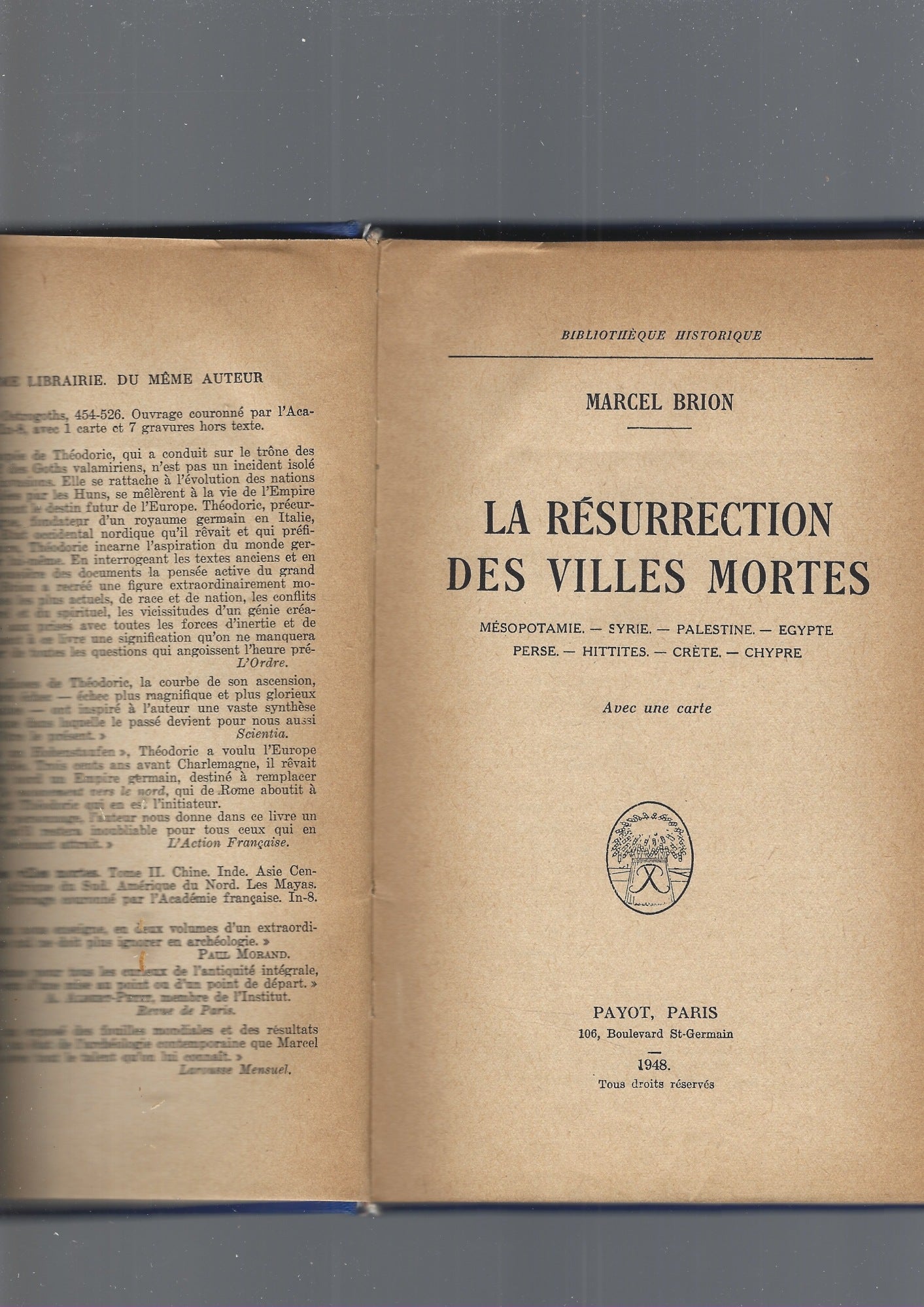 LA RESURRECTION DES VILLES MORTES. I-II - copertina