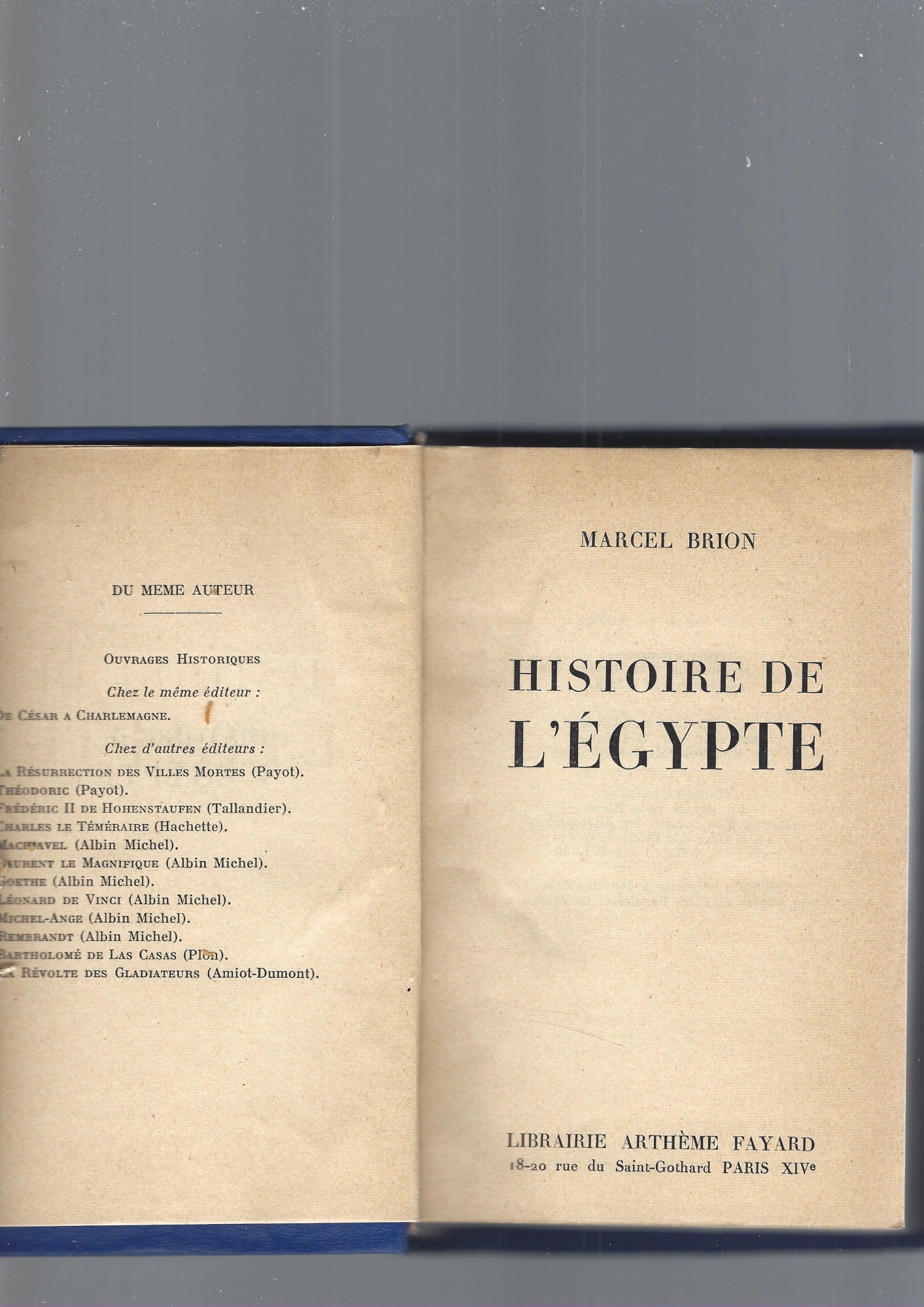 HISTOIRE DE L' EGYPTE - copertina