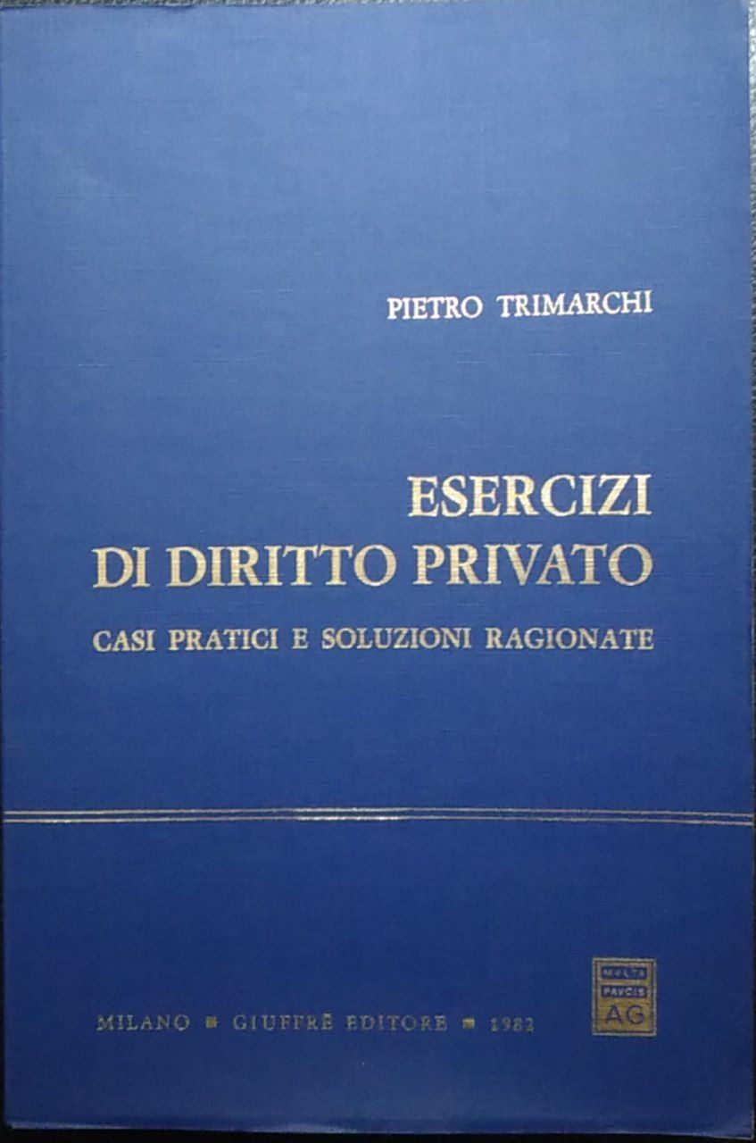 Esercizi di diritto privato. Casi pratici e soluzioni ragionate - copertina