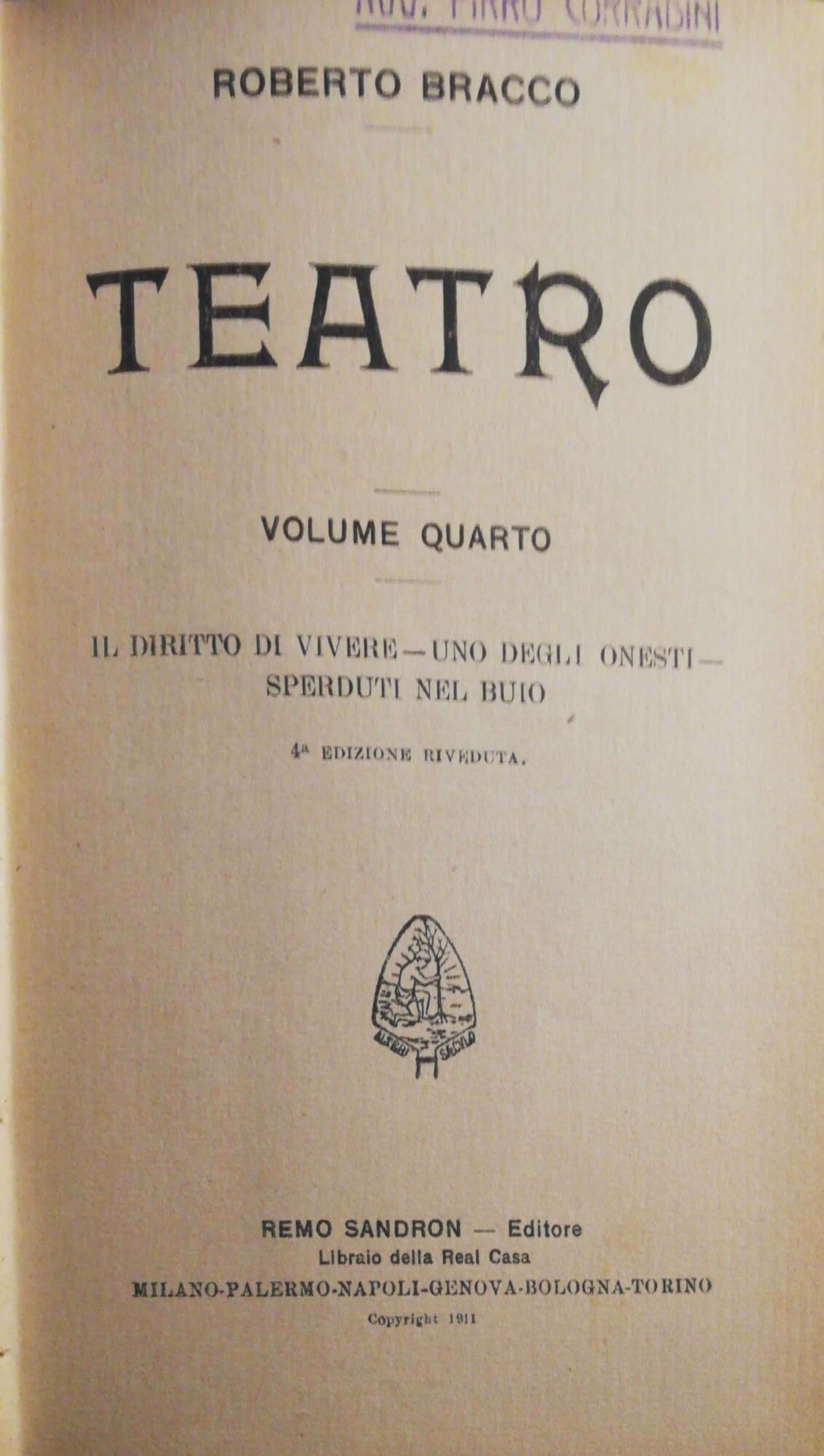 Teatro. Volume quarto. - copertina