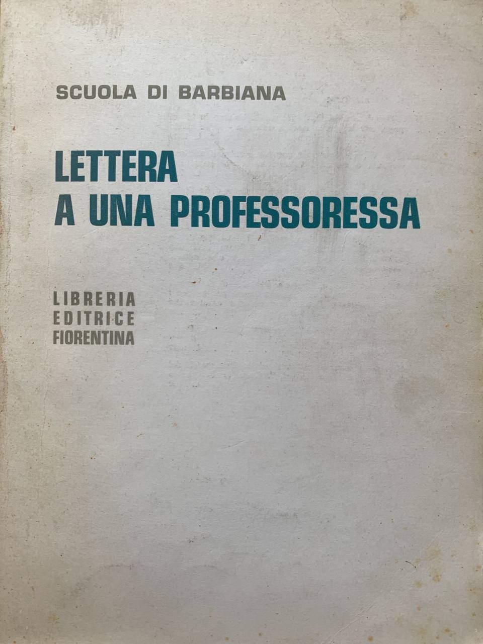 Lettera a una professoressa - copertina