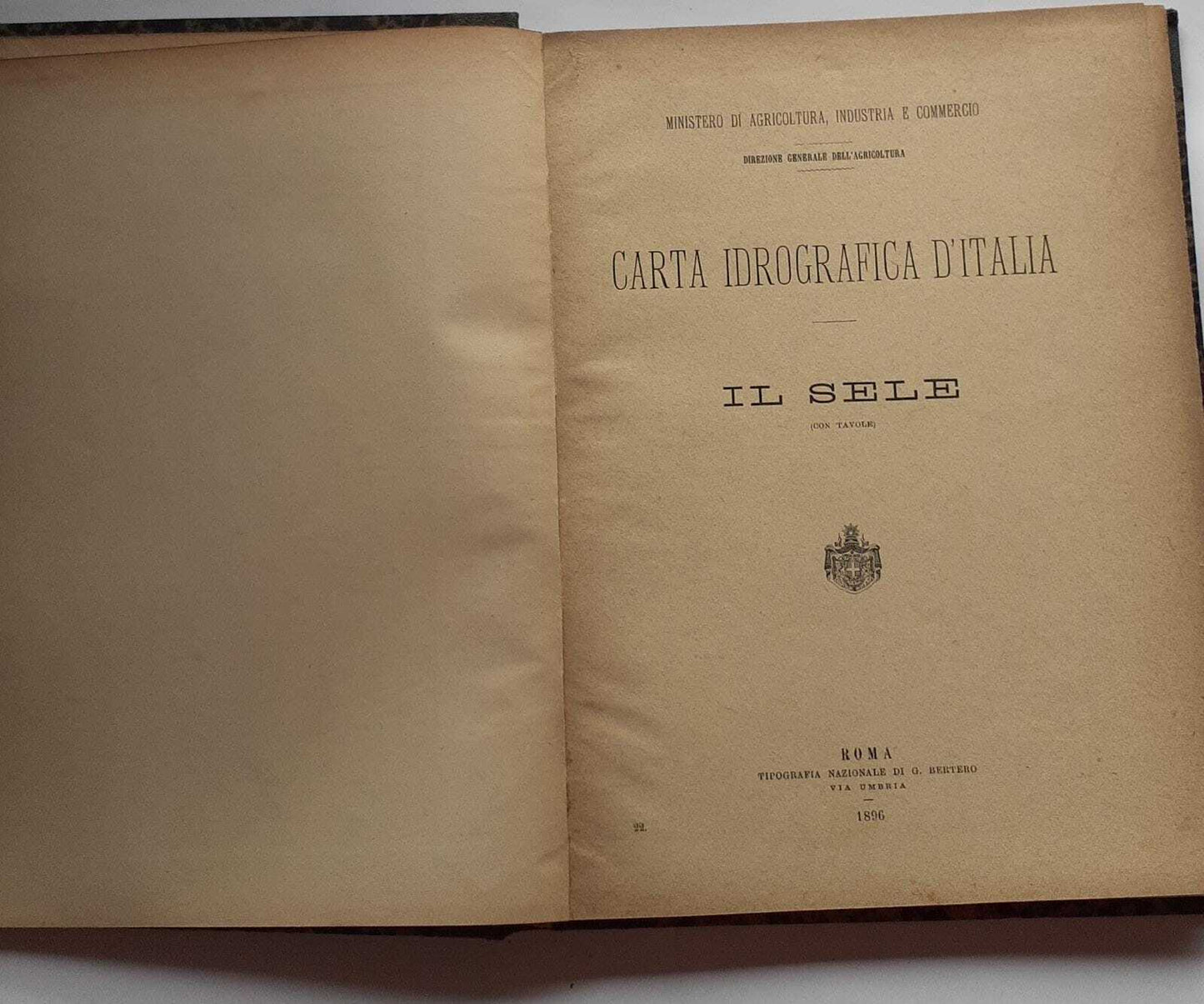 Carta idrografica d'Italia. Il sele - copertina