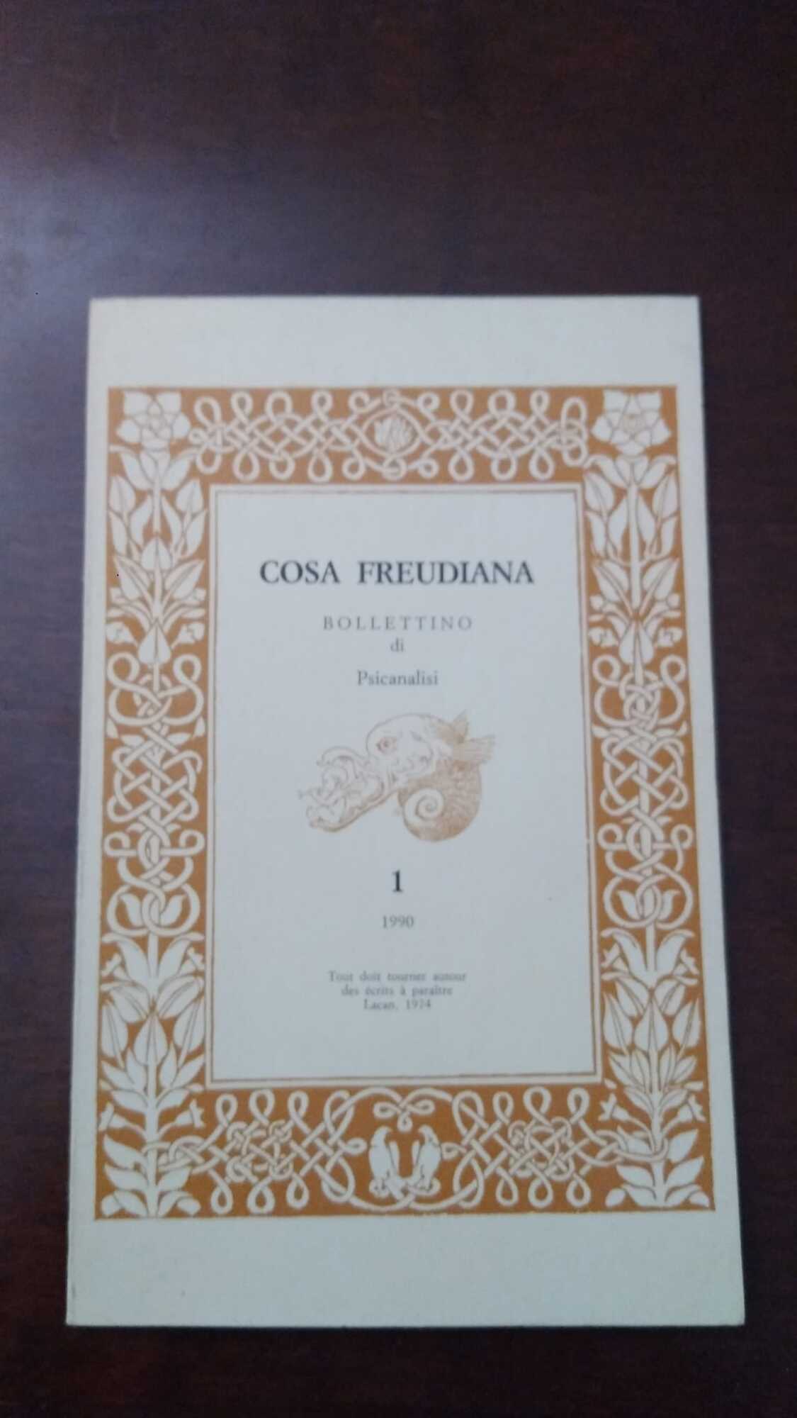Cosa Freudiana, Bollettino di Psicanalisi 1 - copertina
