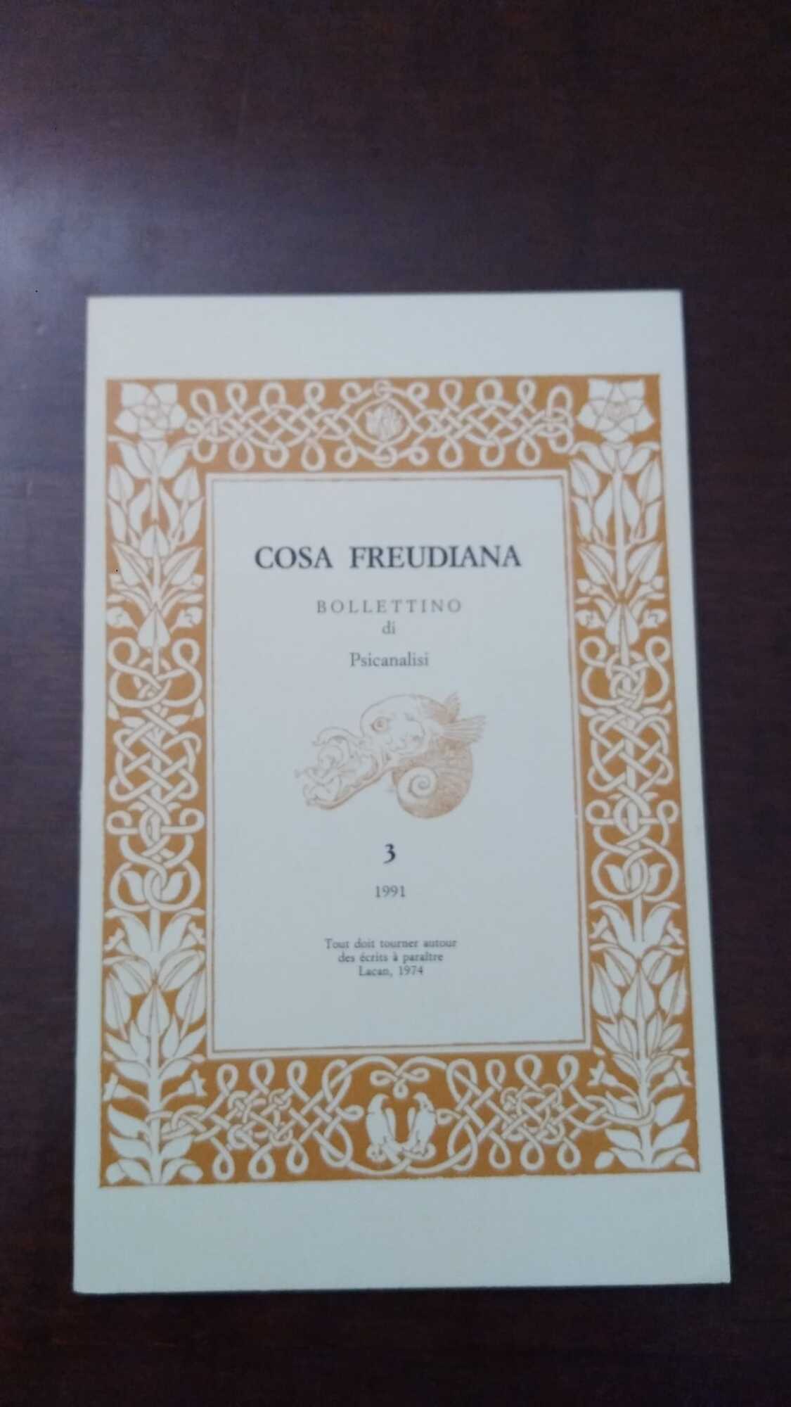 Cosa Freudiana - Bollettino di psicoanalisi 3 - copertina