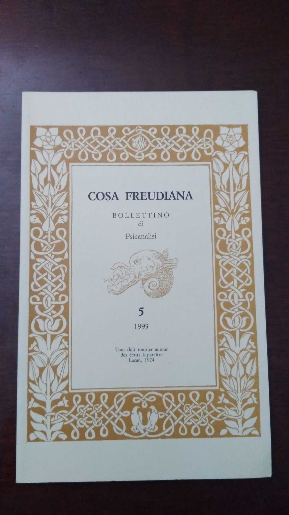 Cosa Freudiana - Bollettino di Psicoanalisi 5 - copertina