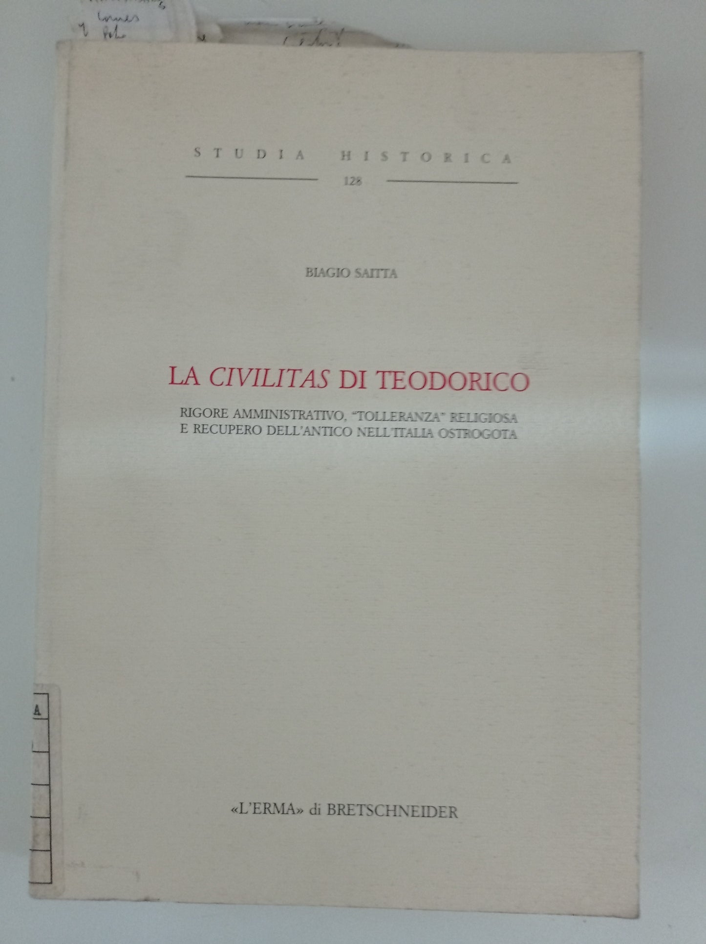 La Civilitas di Teodorico - copertina