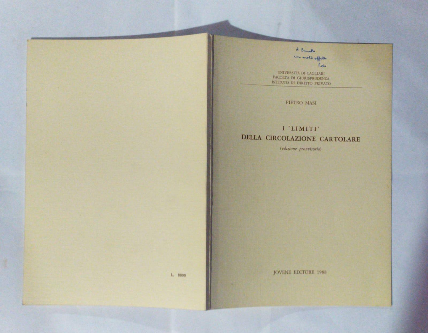 I "limiti" della circolazione cartolare (edizione provvisioria) - copertina