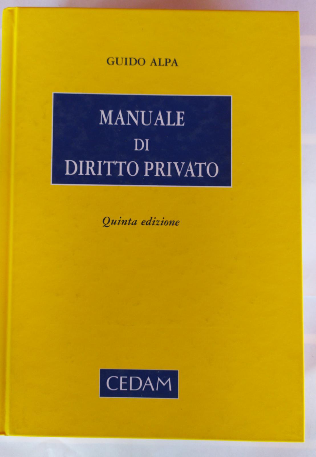Manuale di diritto privato - copertina