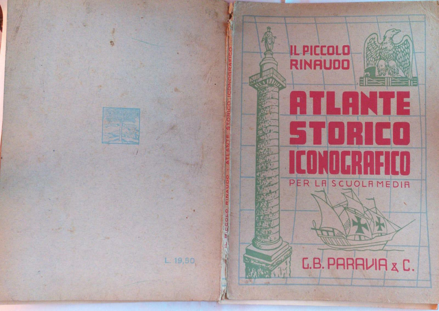 Il piccolo Rinaudo Atlante storico iconografico per la scuola media - copertina