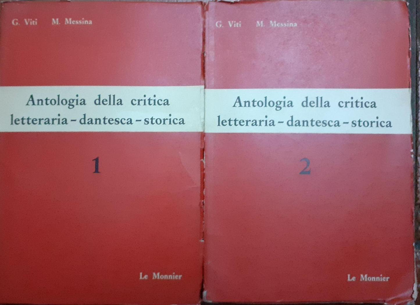 Antologia della critica letteraria dantesca e storica vol I II Dalle origini al quattrocento - copertina