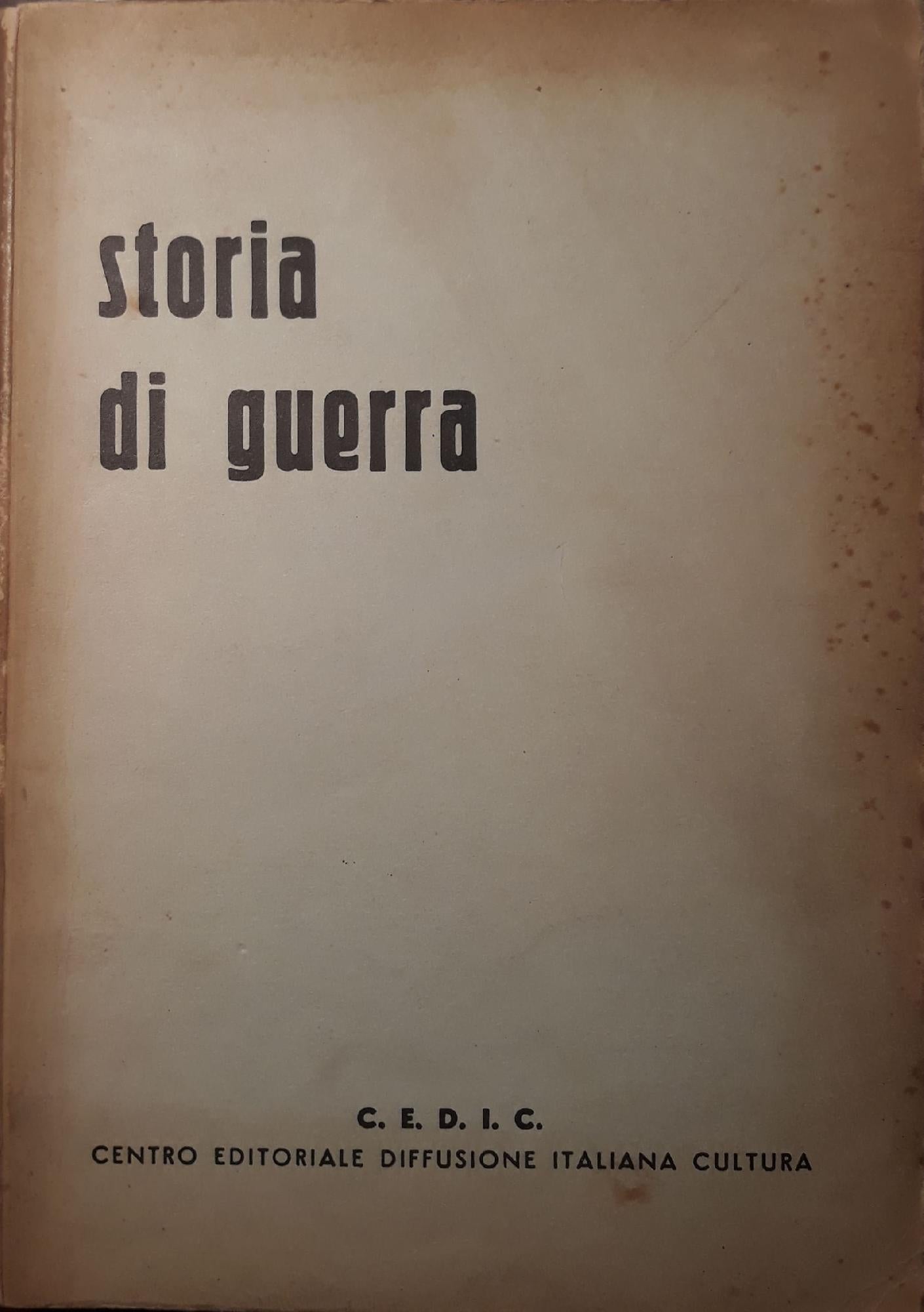 Storia di guerra: viaggio di piacere - copertina