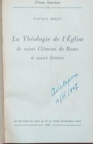 La Théologie de l'Eglise de saint Clément de Rome à saint Irénée - copertina
