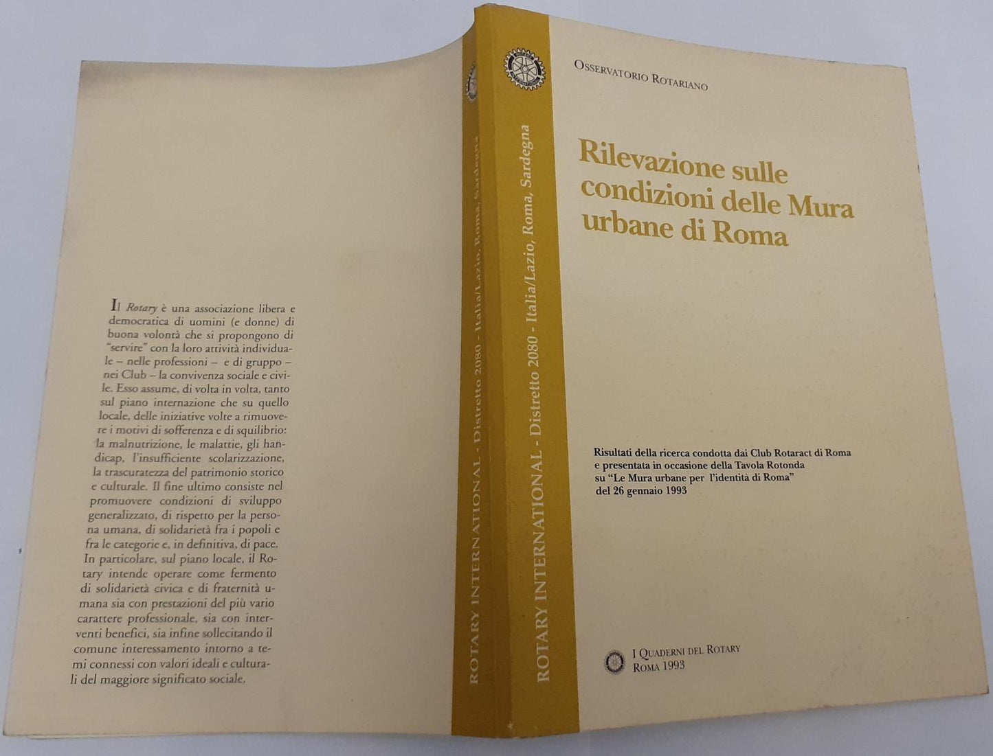 Rilevazioni sulle condizioni delle Mura urbane di Roma - copertina