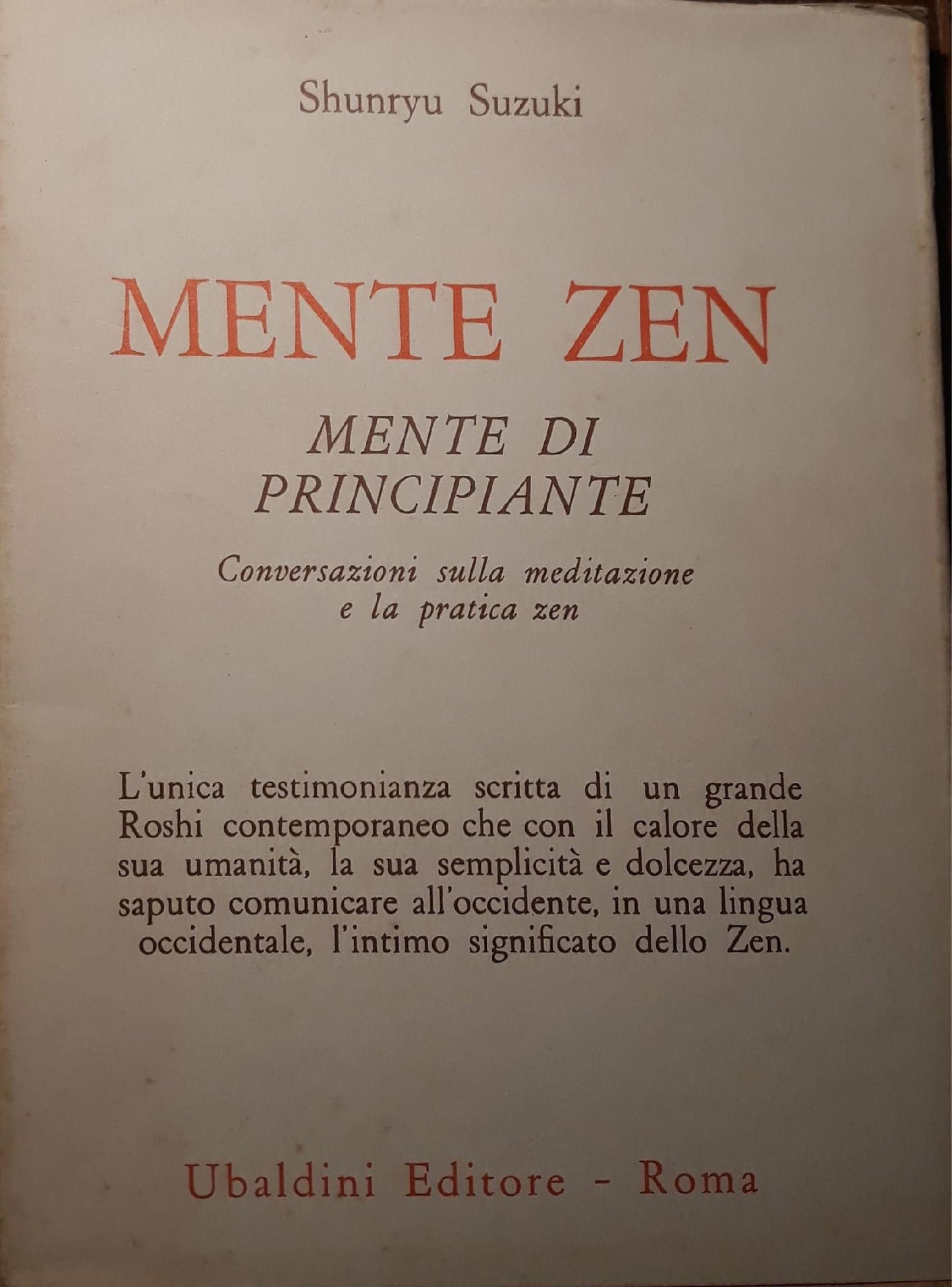 Mente Zen - mente di principiante - copertina
