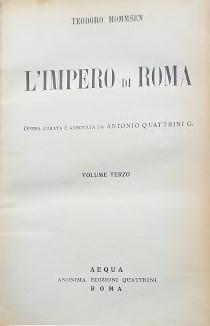 L'impero di Roma, volume terzo - copertina