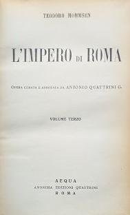 L'impero di Roma, volume secondo - copertina