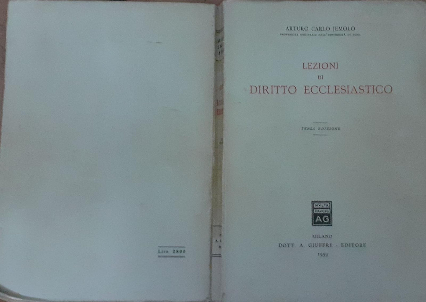 Lezioni di diritto ecclesiastico - copertina