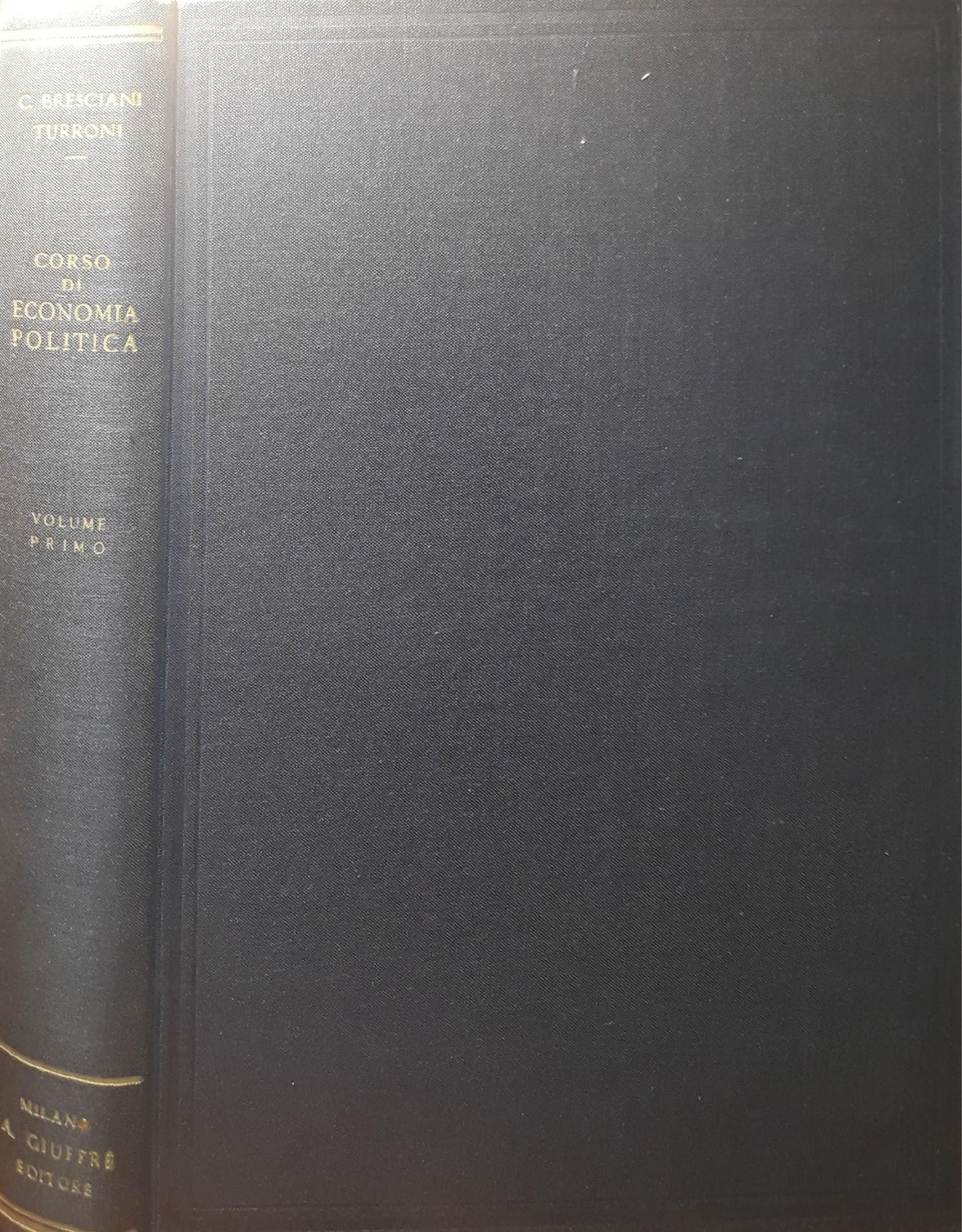 Corso di economia politica (volume I) - copertina