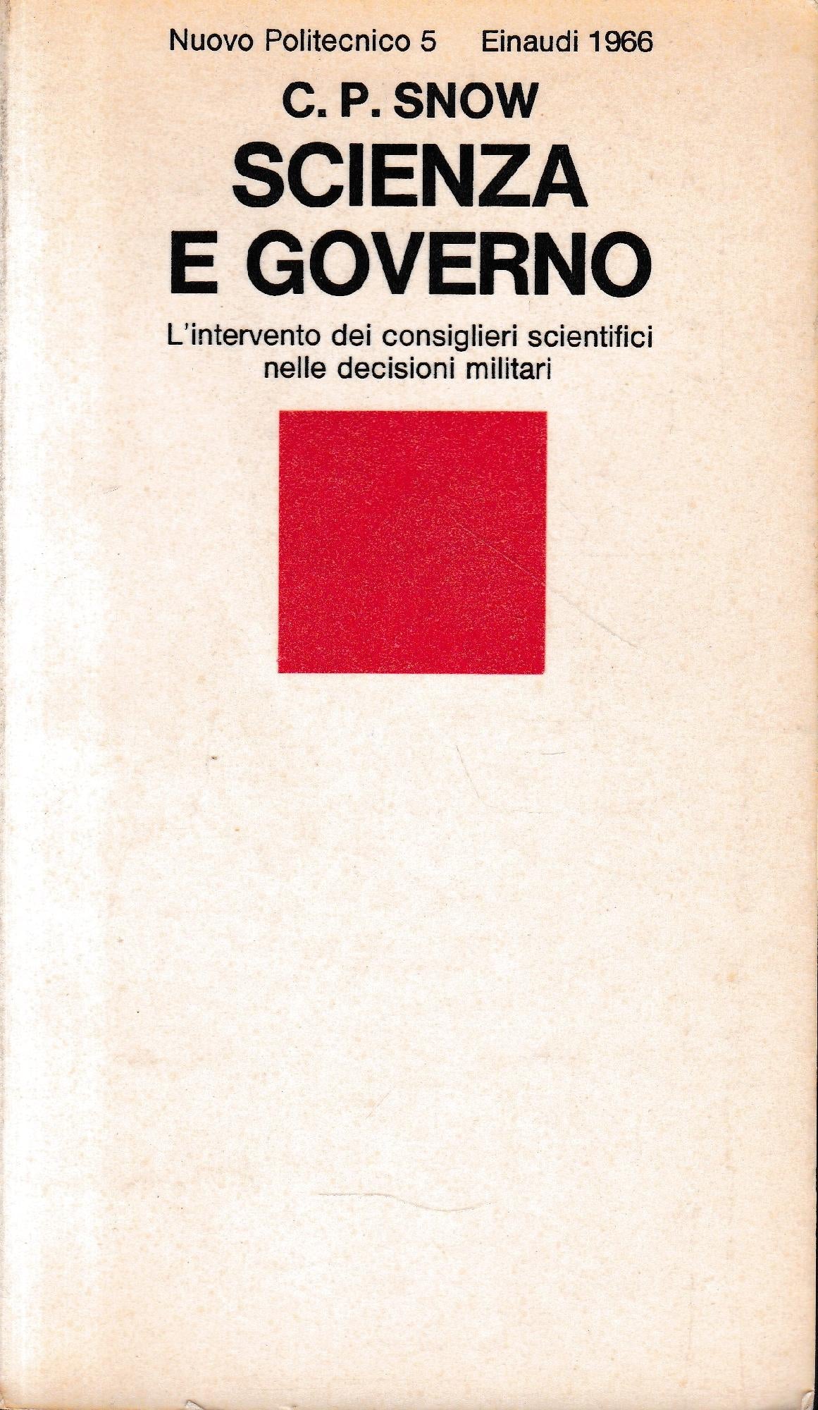 Scienza e governo - copertina