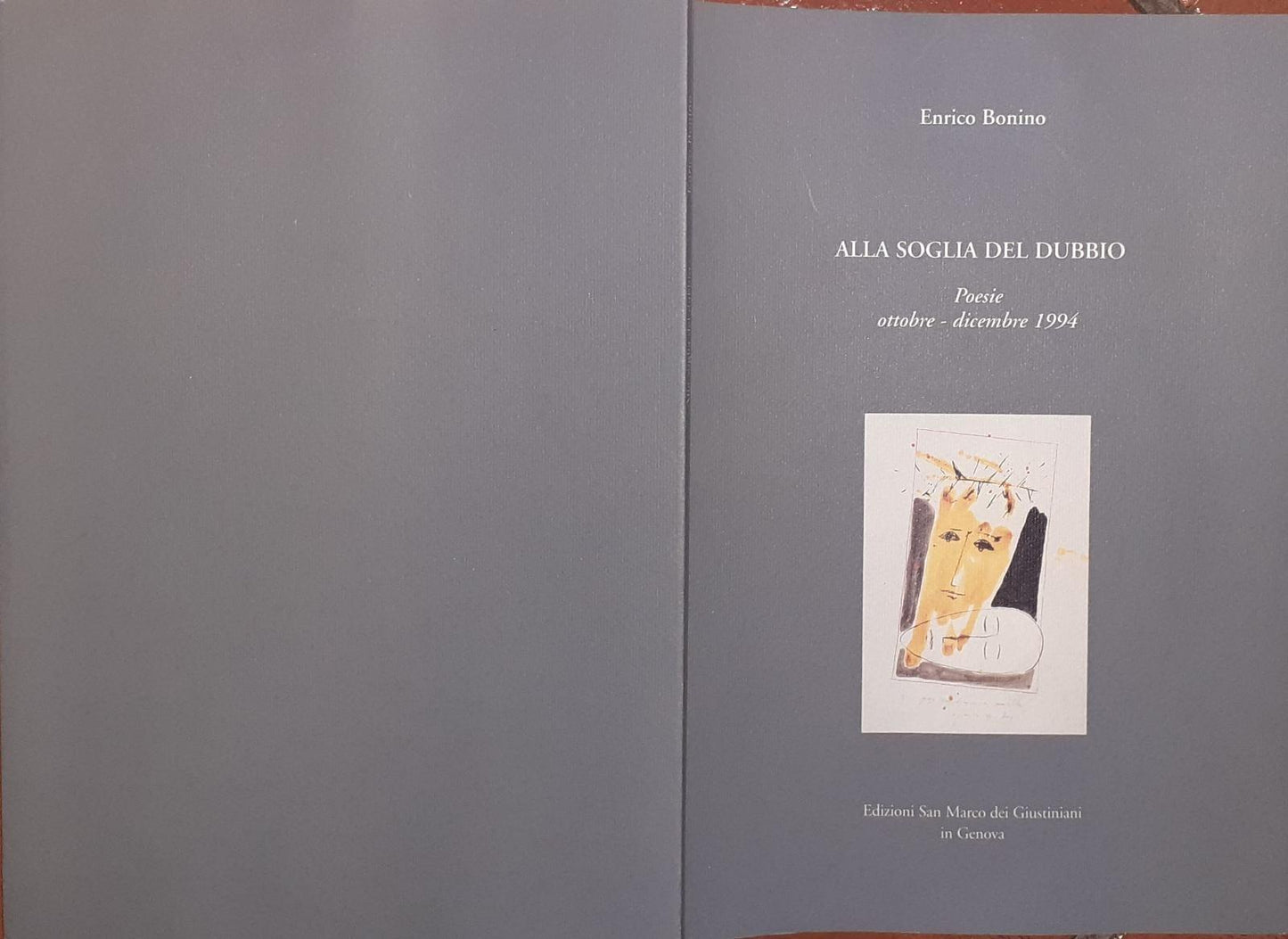Alla soglia del dubbio. Poesie ottobre - dicembre 1994 - copertina