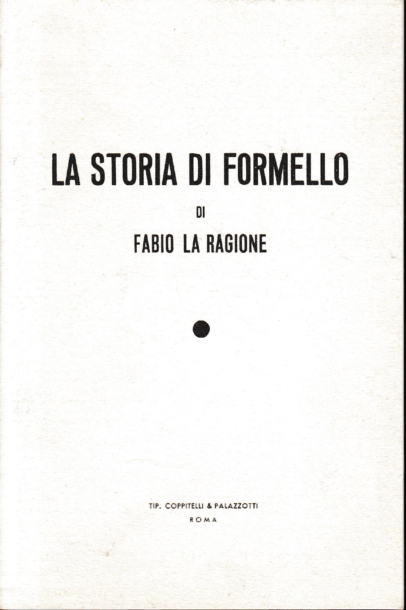 La storia di Formello - copertina