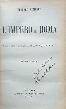 L'impero di Roma. Volume primo: l'impero che ritorna - copertina