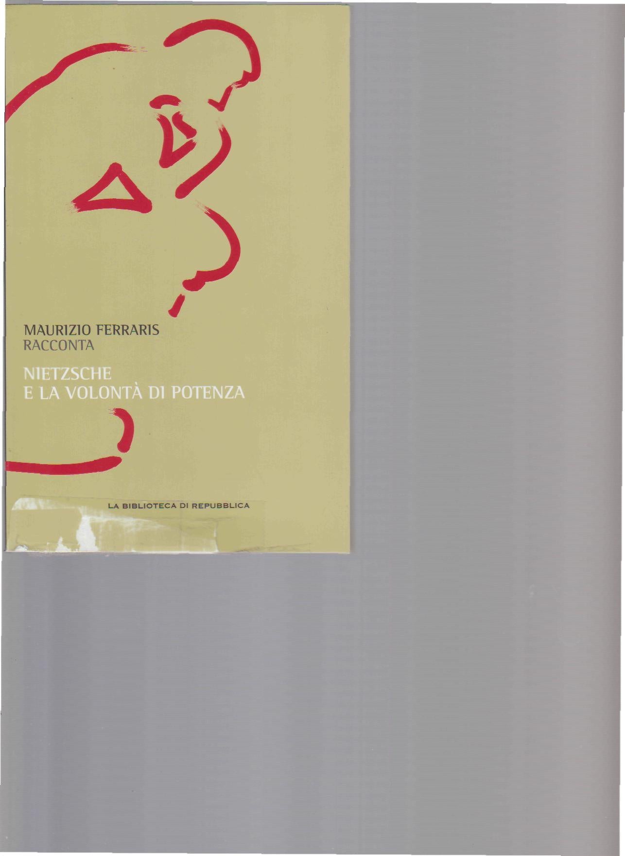 NIETZSCHE E LA VOLONTA' DI POTENZA - copertina