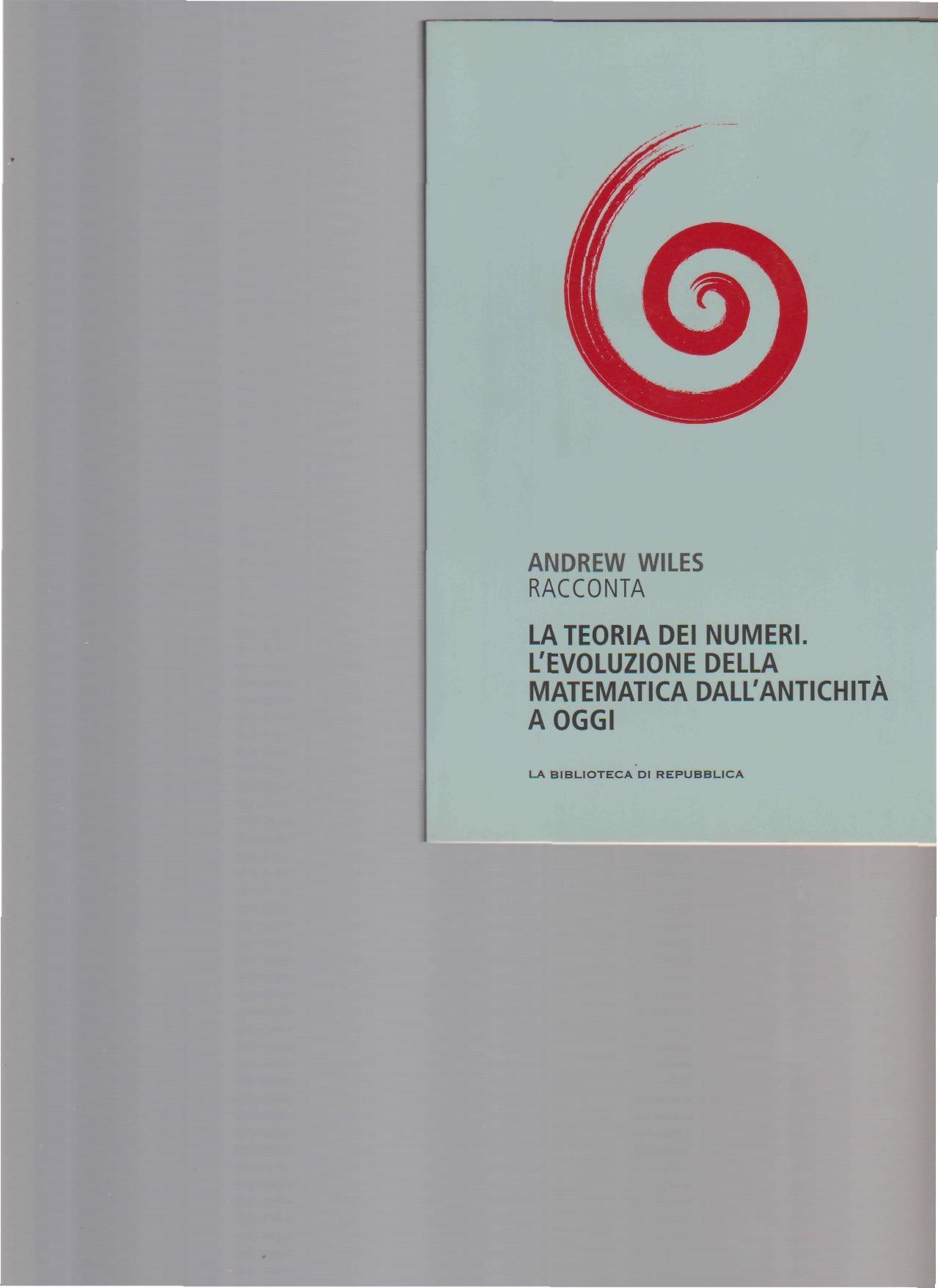 La teoria dei numeri. L'evoluzione della matematica dall'antichità a oggi - copertina