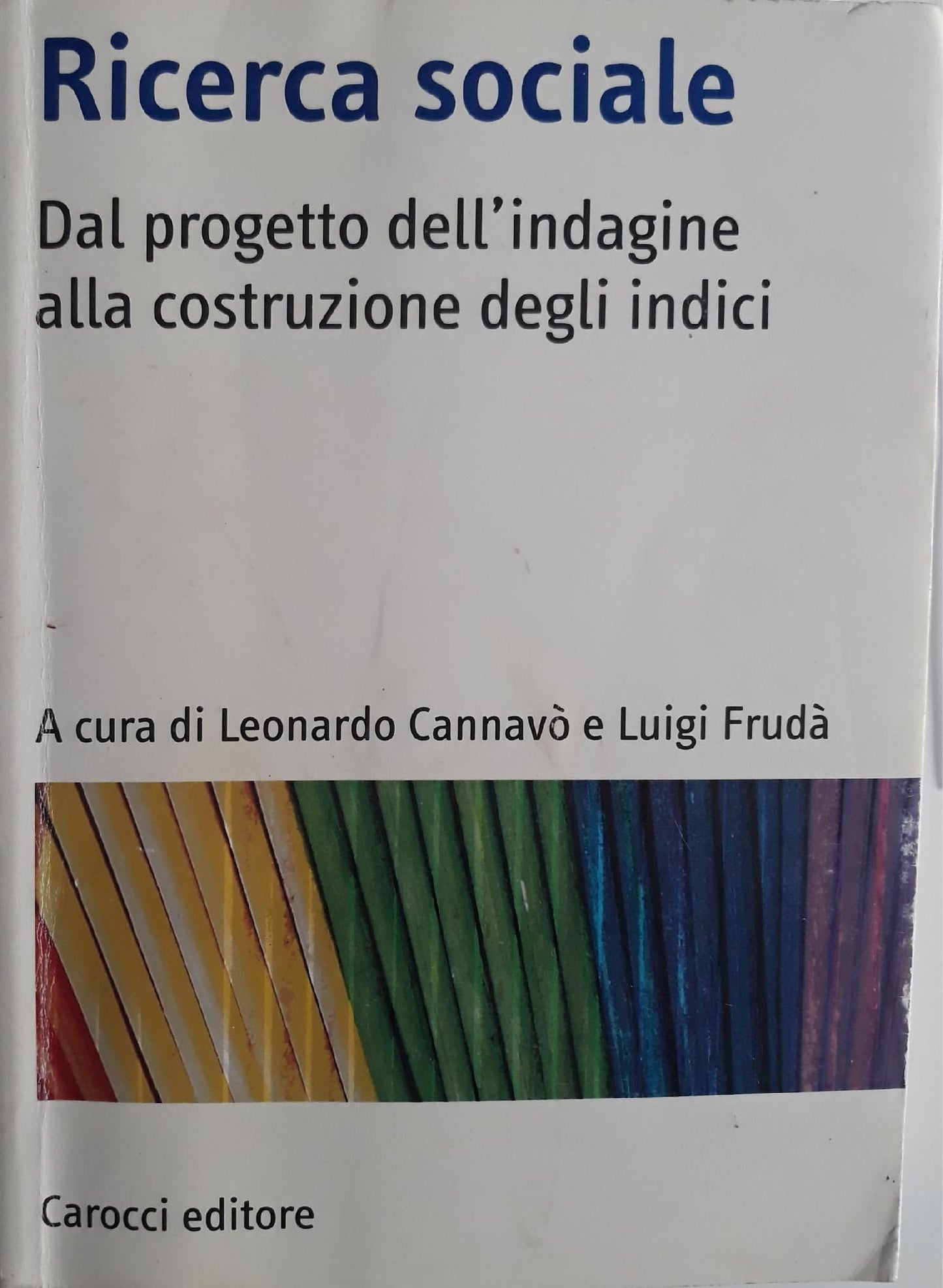 Ricerca sociale : dal progetto dell'indagine alla costruzione degli indici - copertina
