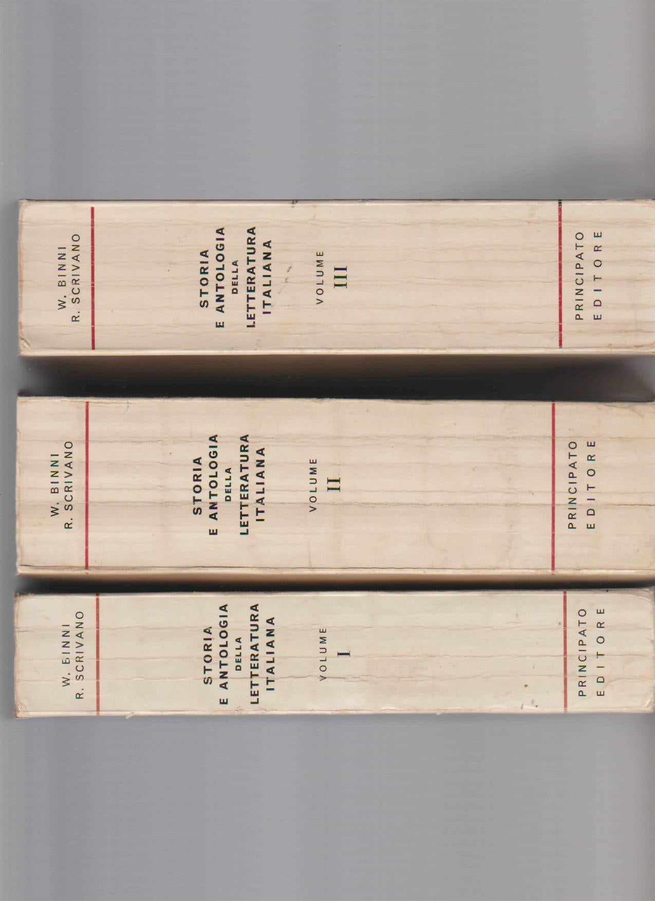 Storia e antologia della letteratura italiana ad uso degli istituti tecnici. 3 volumi - copertina