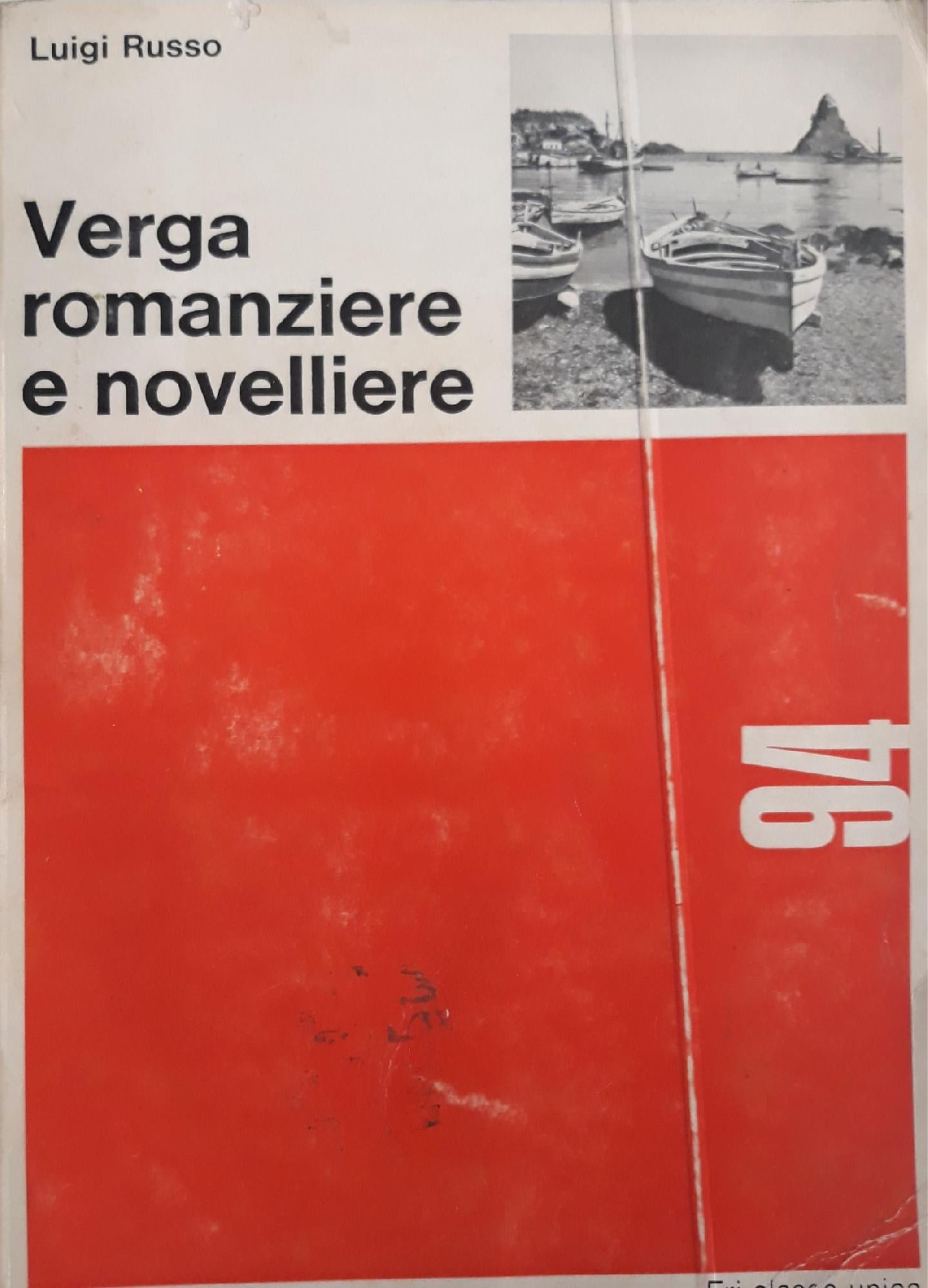 Verga romanziere e novelliere - copertina