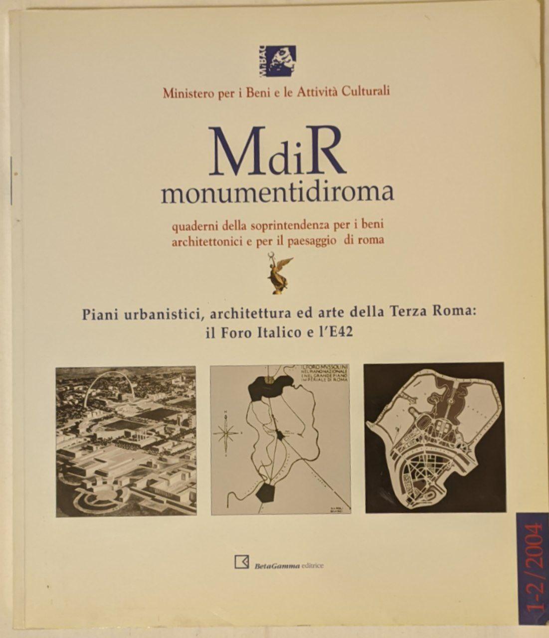 MdiR (monumentidiroma) 1-2/2004 - copertina