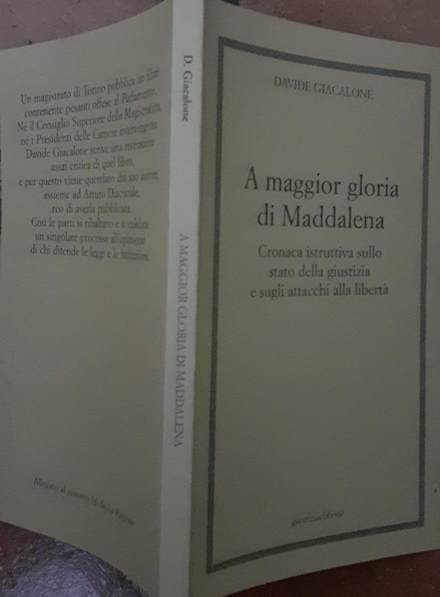 A maggior gloria di Maddalena - copertina