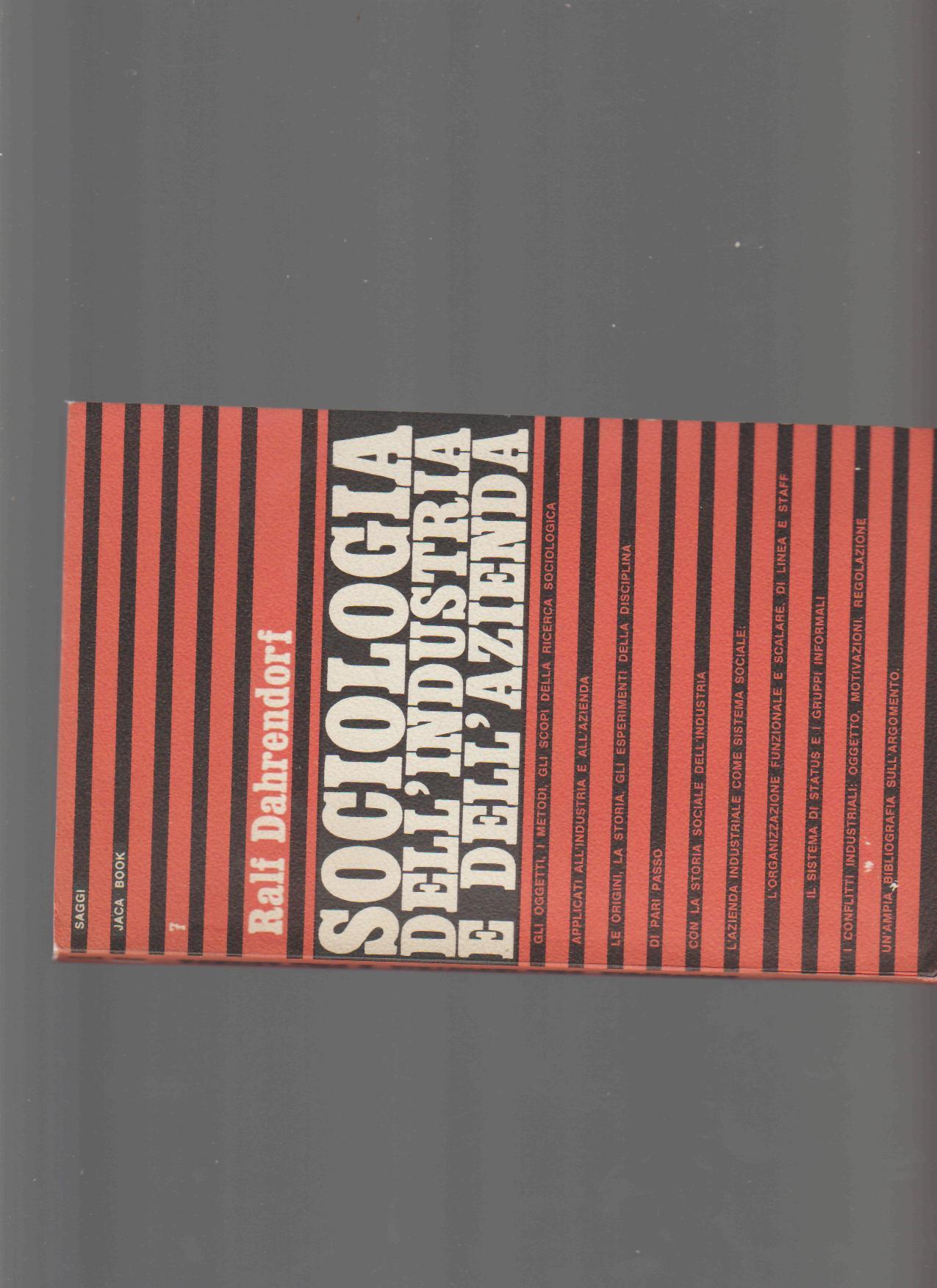 SOCIOLOGIA DELL'INDUSTRIA E DELL'AZIENDA - copertina