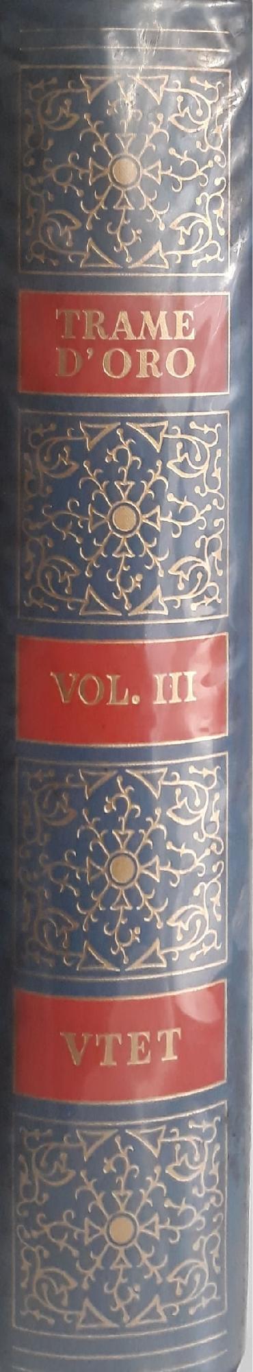 Trame d'oro: enciclopedia di letteratura narrativa (volume terzo) - copertina