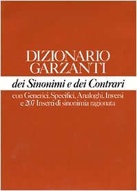 Dizionario Garzanti dei sinonimi e dei contrari - copertina