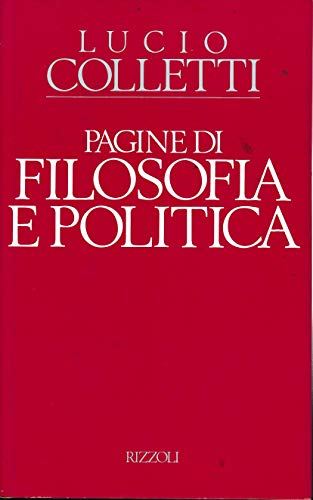 Pagine di filosofia e politica (1978-1988) - copertina