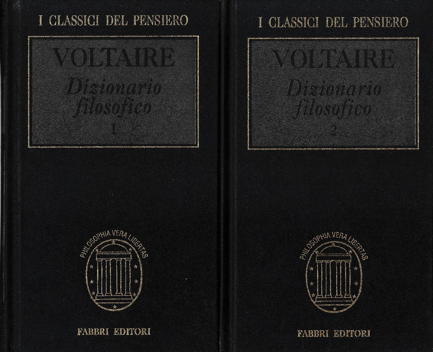 Dizionario filosofico, due volumi - copertina