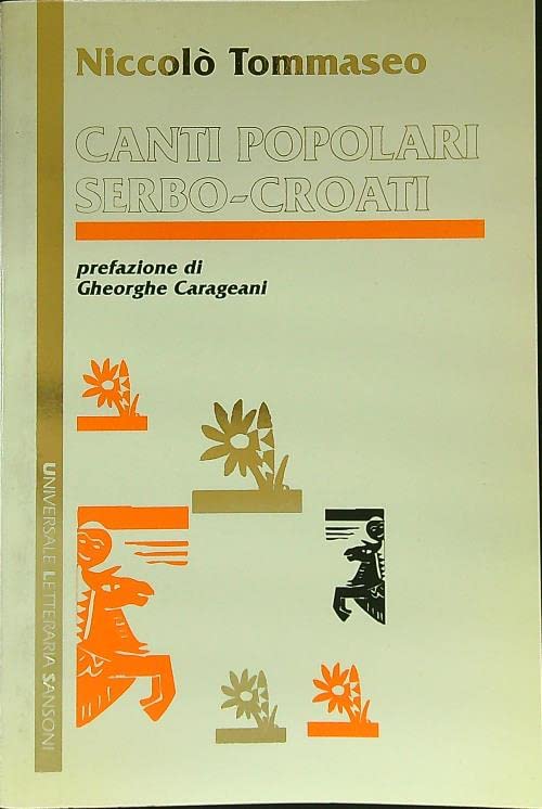 Canti popolari Serbo-Croati - copertina