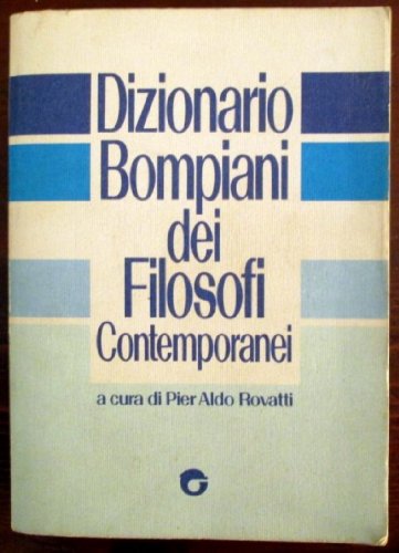 Dizionario Bompiani dei filosofi contemporanei - copertina