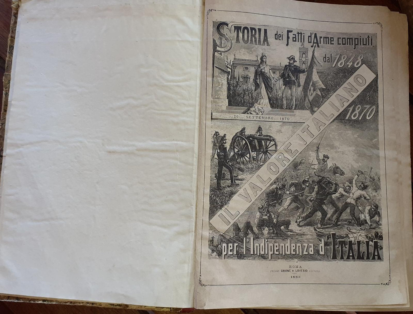 Il valore italiano storia dei fatti d'armi e atti di valore compiuti dal 1848 al 1870 per l'indipendenza d'Italia. Volume secondo - copertina