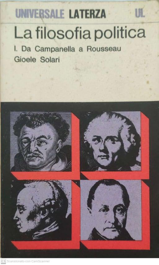 La filosofia politica. I. da Campanella a Rousseau - copertina